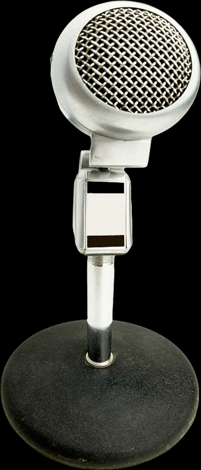 Vintage Microphoneon Stand PNG image