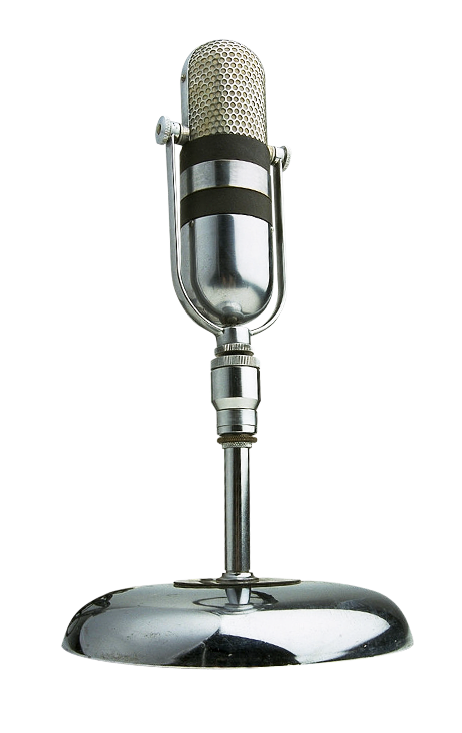 Vintage Microphoneon Stand PNG image