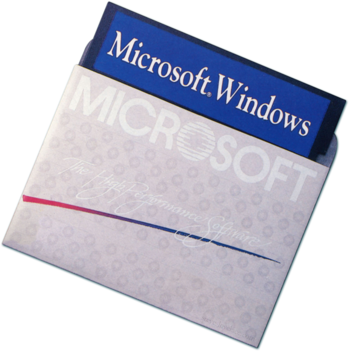 Vintage Microsoft Windows Software Box PNG image