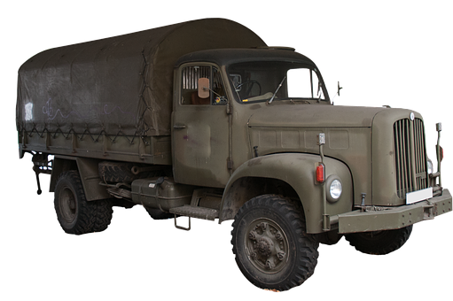 Vintage Military Truck PNG image