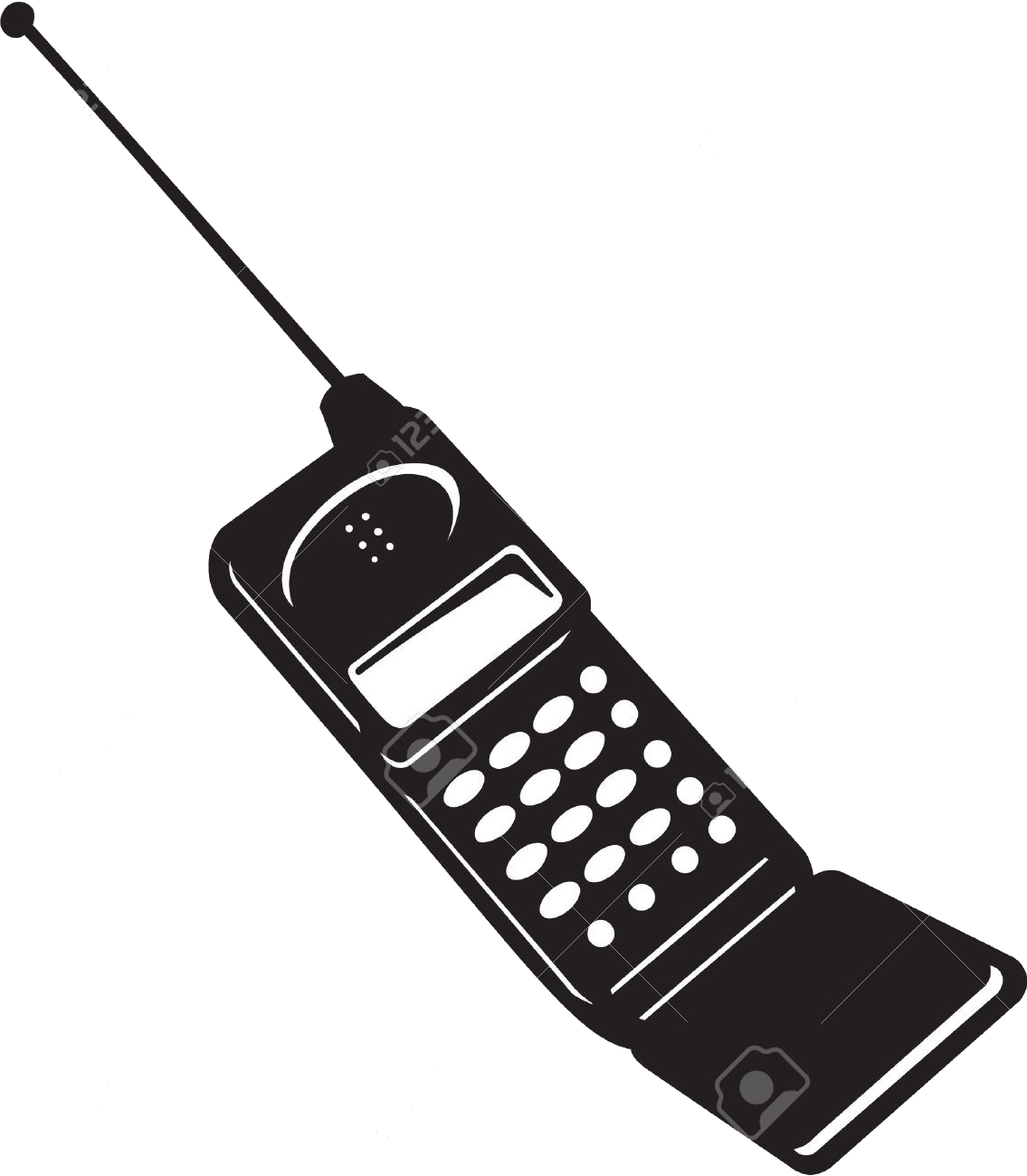 Vintage Mobile Phone Clipart PNG image