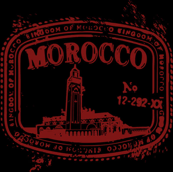 Vintage Morocco Stamp Design PNG image