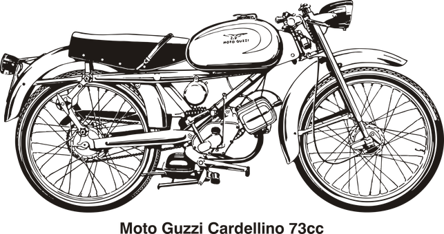 Vintage Moto Guzzi Cardellino Motorcycle PNG image