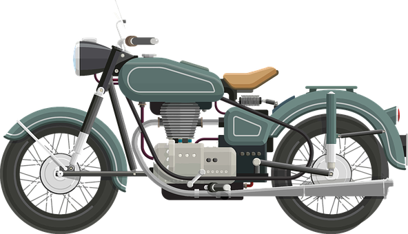 Vintage Motorcycle Illustration PNG image