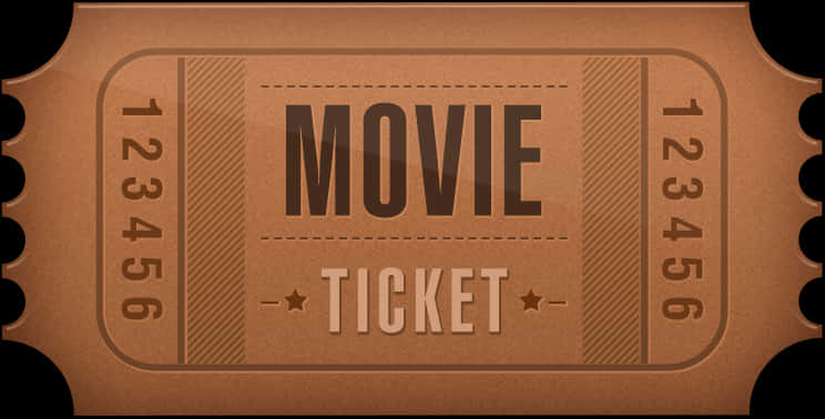 Vintage Movie Ticket Design PNG image