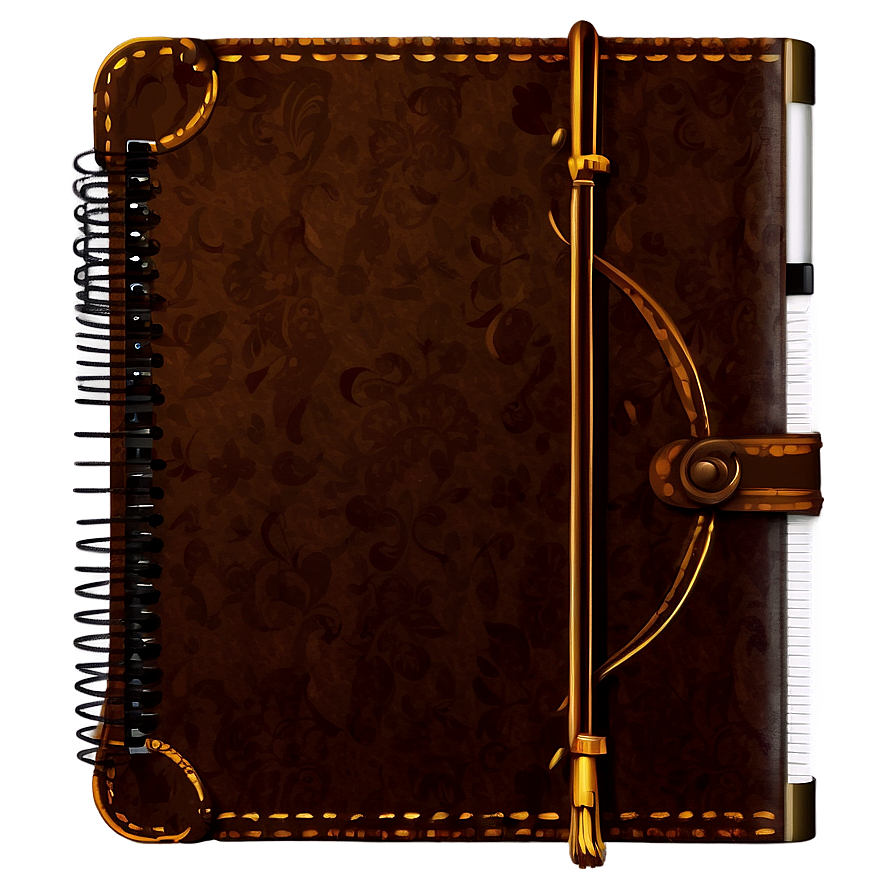 Vintage Notebook Cover Png Xbu PNG image