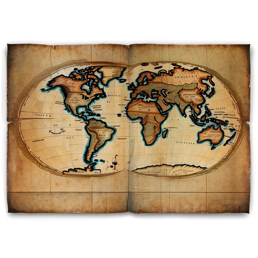 Vintage Old Map Paper Texture Png Gtd PNG image