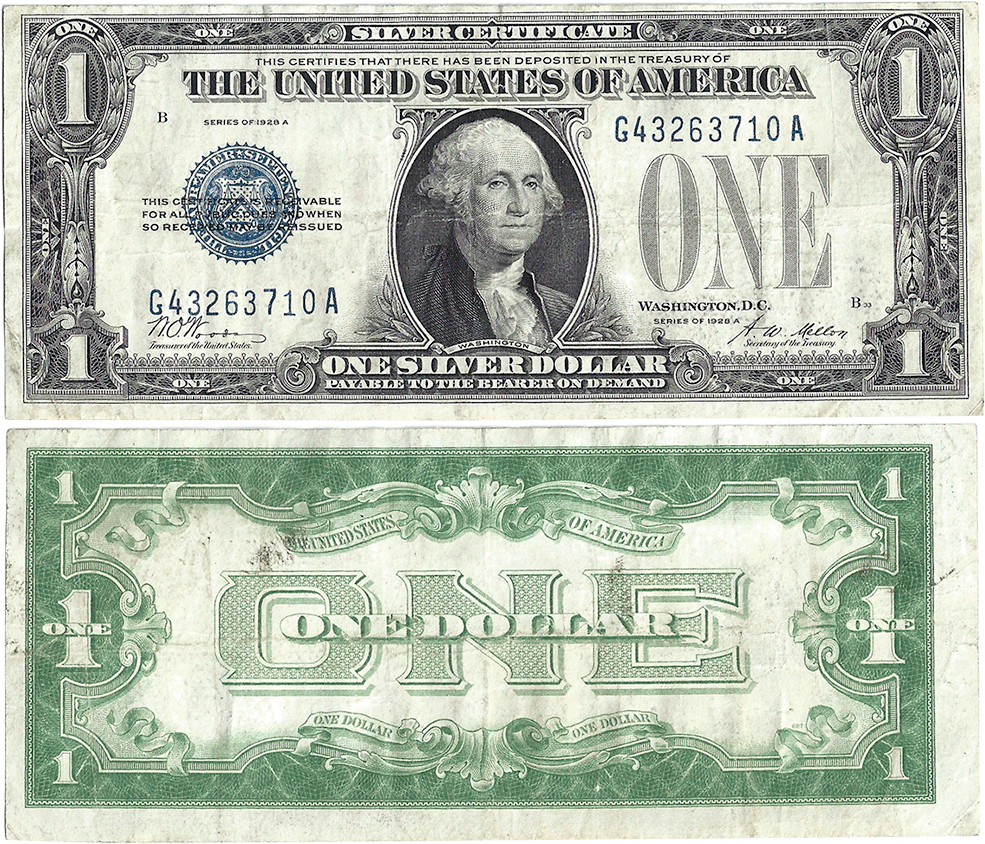 Vintage One Dollar Bill1923 PNG image