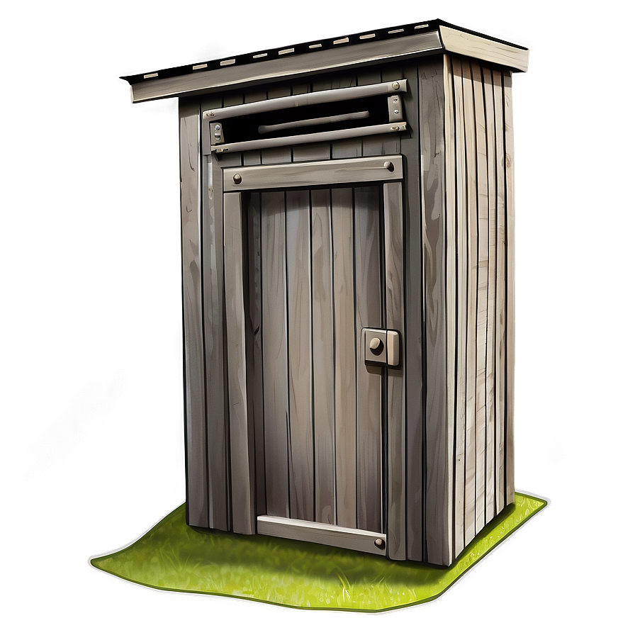 Vintage Outhouse Illustration Png 4 PNG image