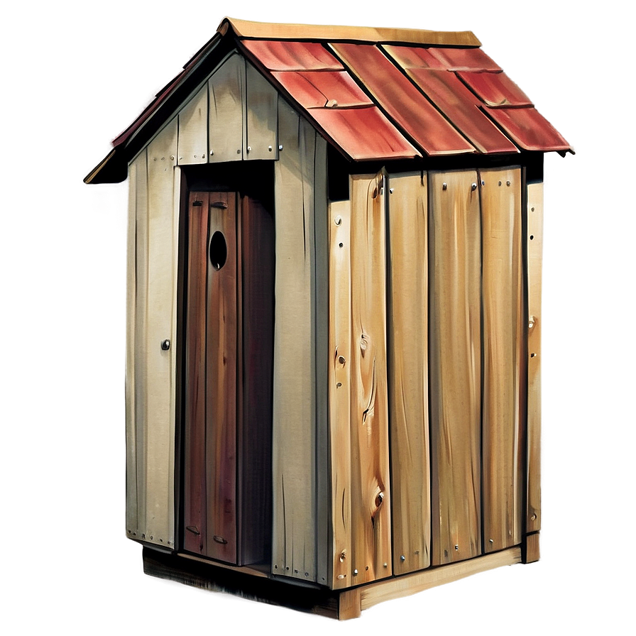 Vintage Outhouse Illustration Png Idq90 PNG image