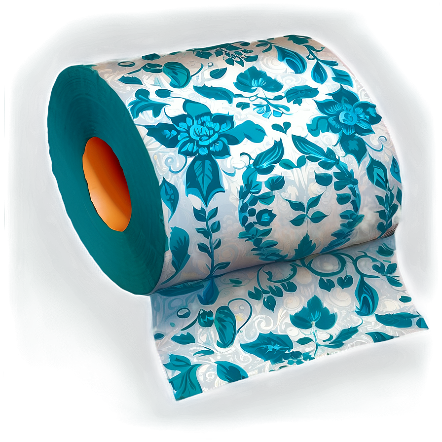 Vintage Pattern Toilet Tissue Roll Png 06282024 PNG image