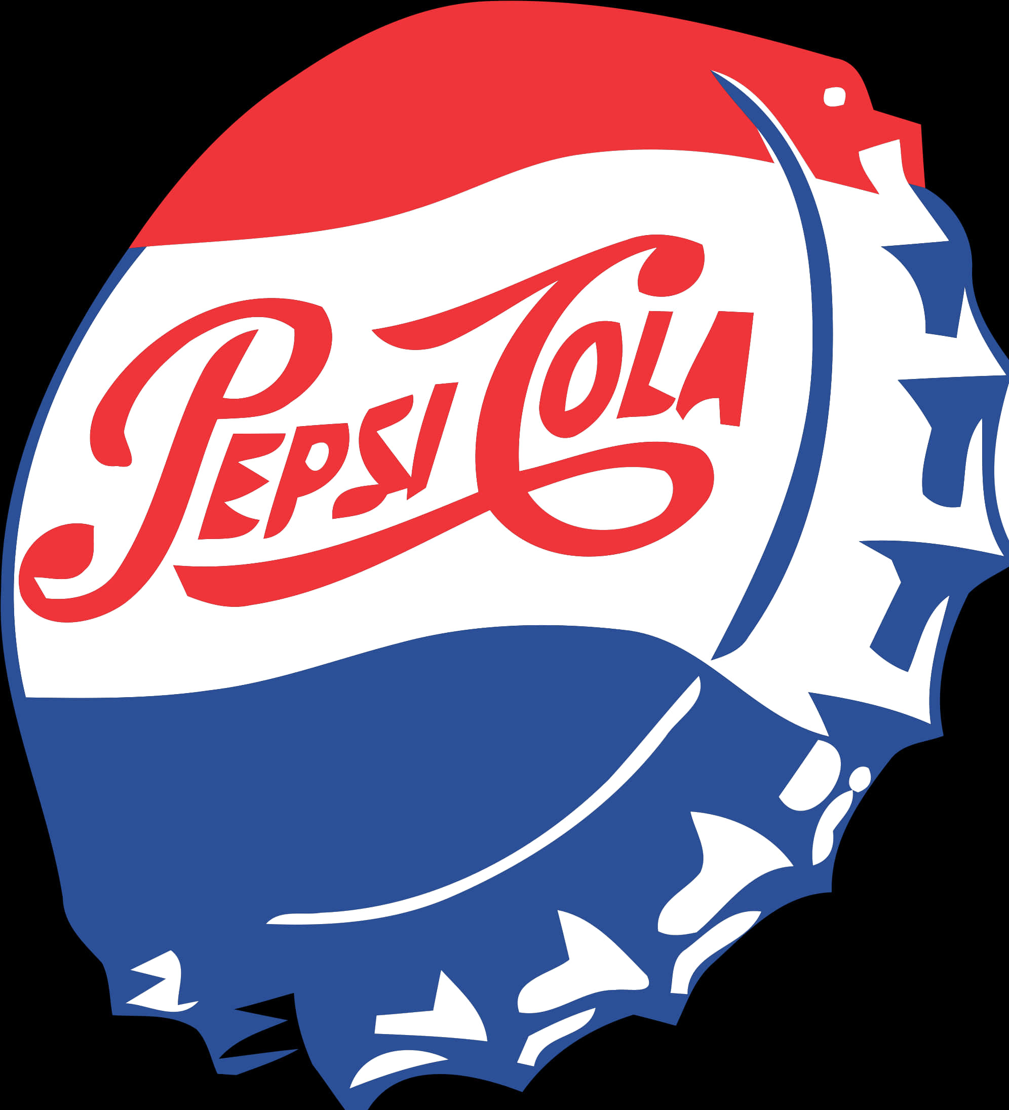 Vintage Pepsi Cola Logo PNG image