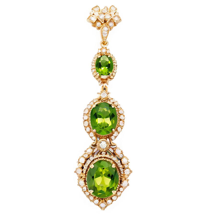 Vintage Peridot Jewelry Png 06242024 PNG image