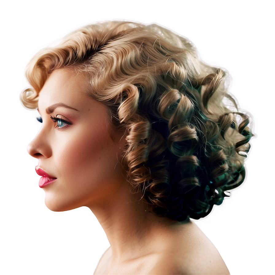 Vintage Perm Hair Aesthetics Png Oti64 PNG image