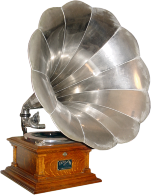 Vintage Phonographwith Horn PNG image