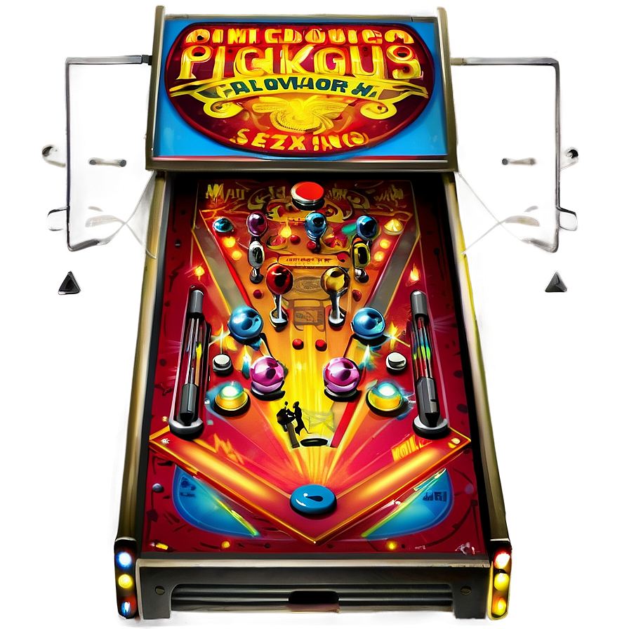 Vintage Pinball Game Png Fny7 PNG image