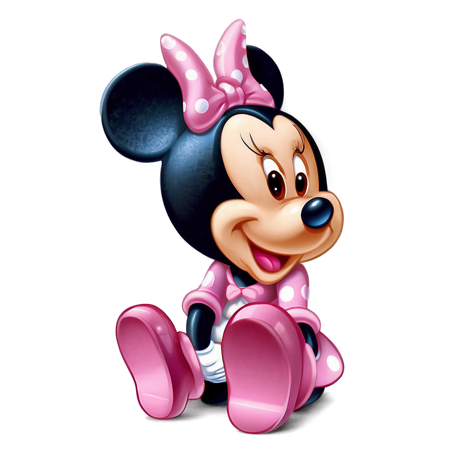 Vintage Pink Minnie Mouse Png 06212024 PNG image