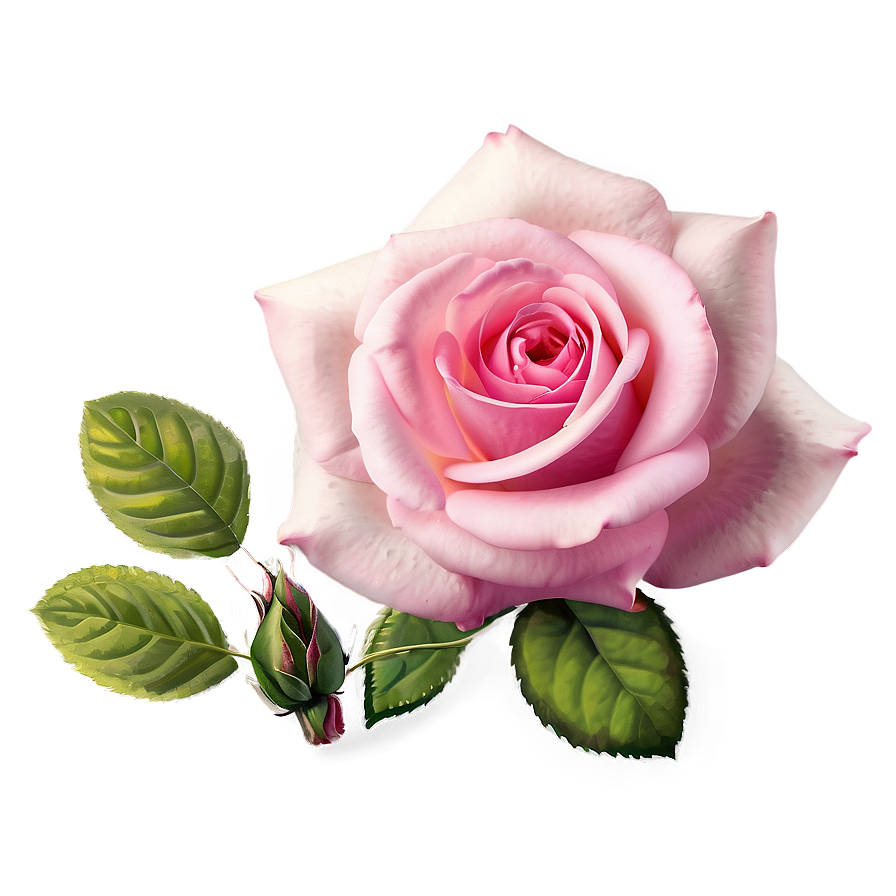 Vintage Pink Rose Png Stn21 PNG image