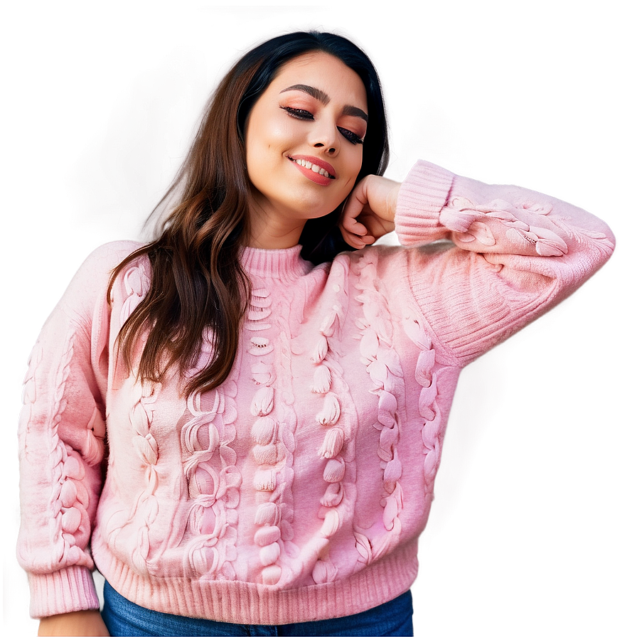 Vintage Pink Sweater Png 06292024 PNG image