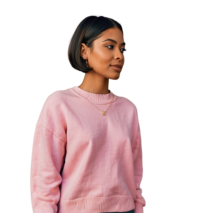 Vintage Pink Sweater Png 06292024 PNG image