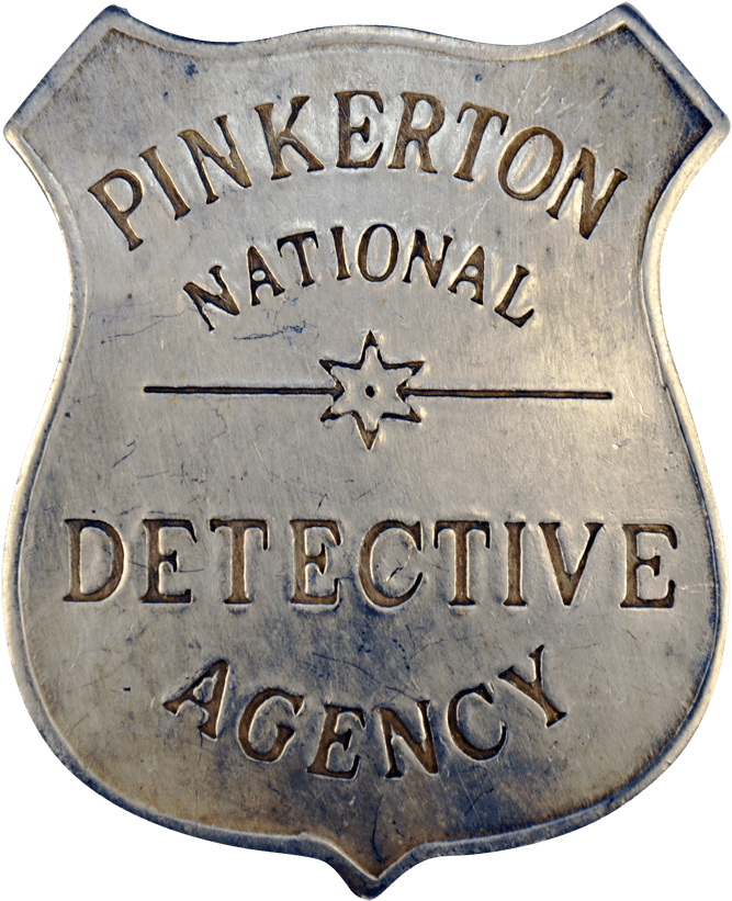 Vintage Pinkerton Detective Agency Badge PNG image