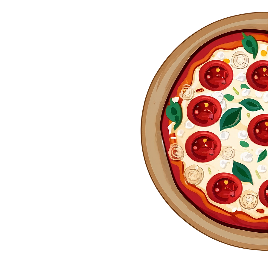 Vintage Pizza Cartoon Poster Png 06272024 PNG image