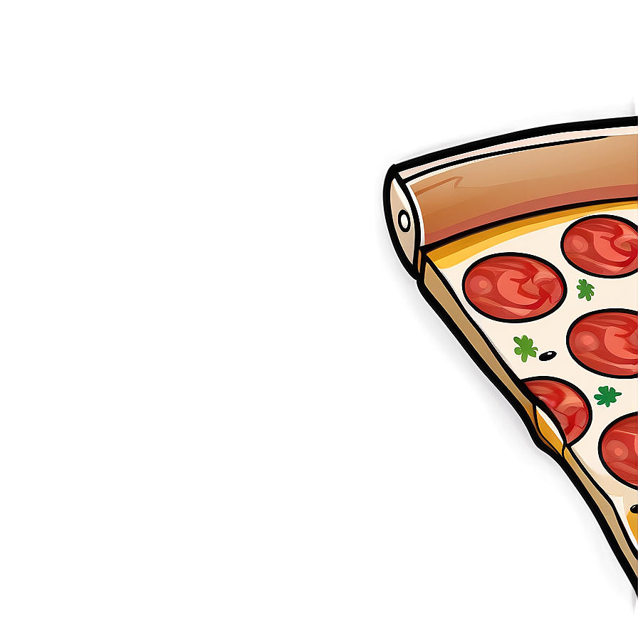 Vintage Pizza Cartoon Poster Png Ggc10 PNG image