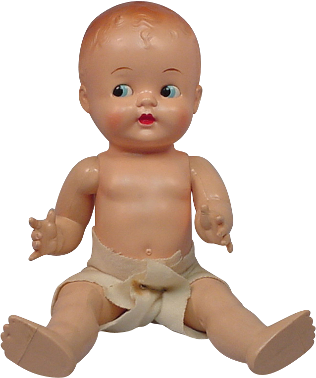 Vintage Plastic Baby Doll PNG image