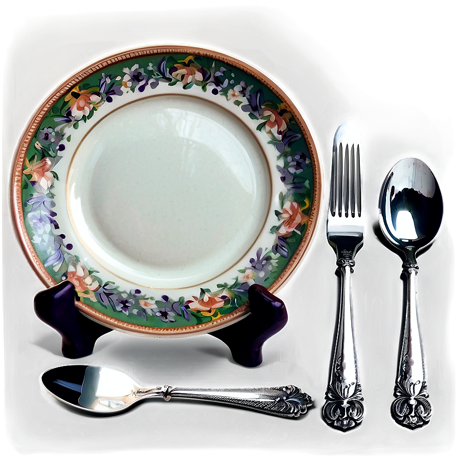 Vintage Plates Collection Png 65 PNG image