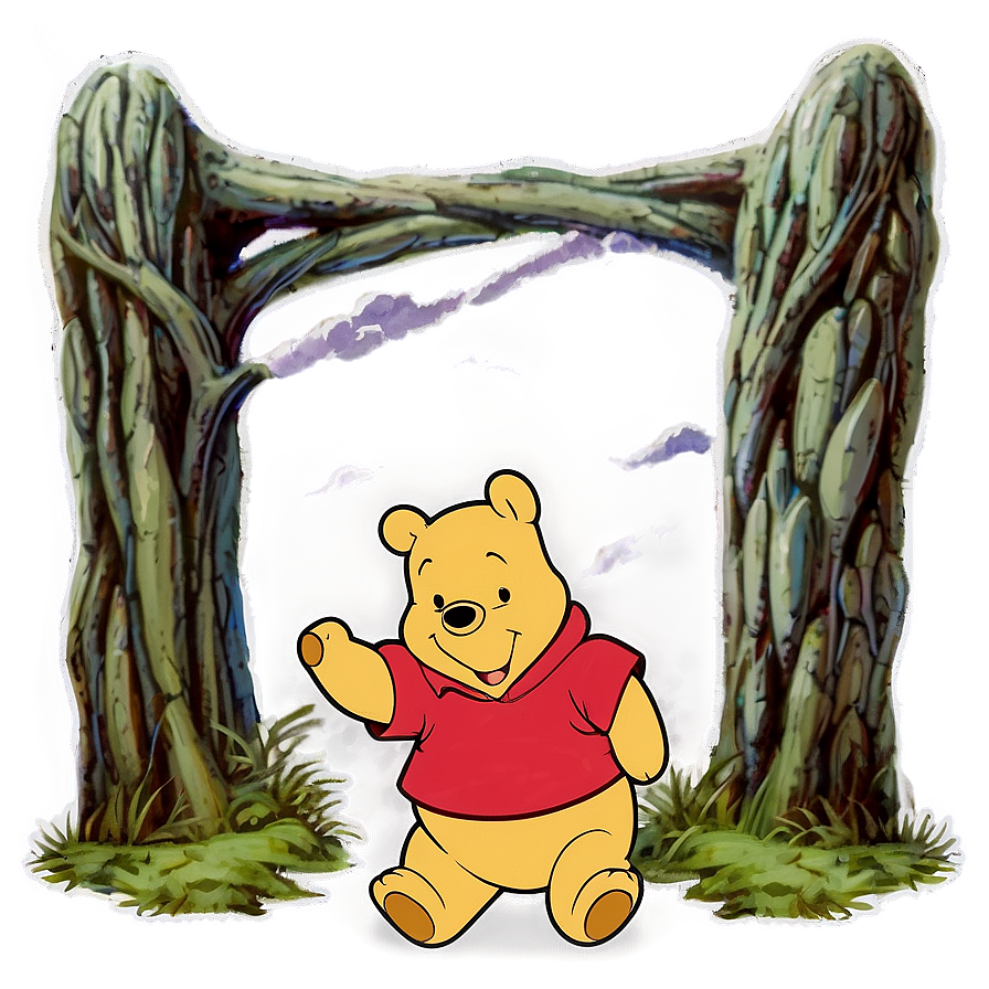 Vintage Pooh Bear Adventure Png 06212024 PNG image