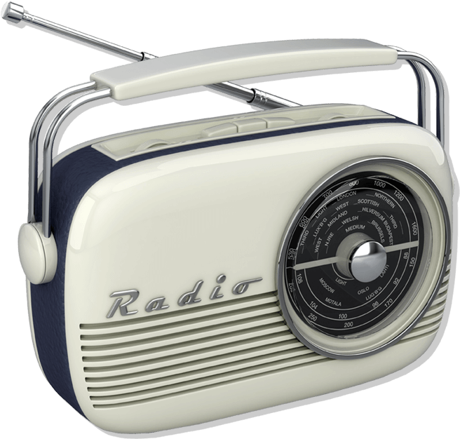 Vintage Portable Radio PNG image