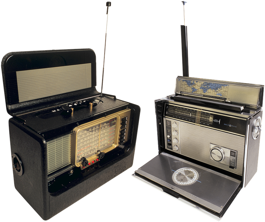 Vintage Portable Radios PNG image