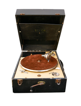 Vintage Portable Turntable PNG image