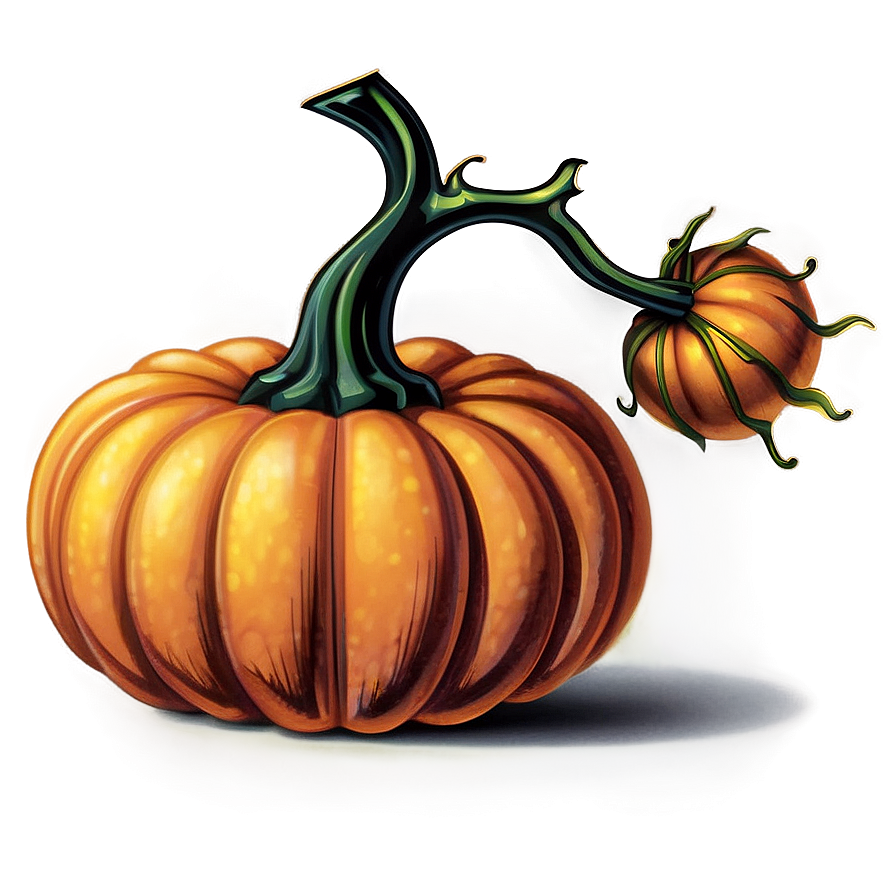 Vintage Pumpkin Clipart Png 06132024 PNG image