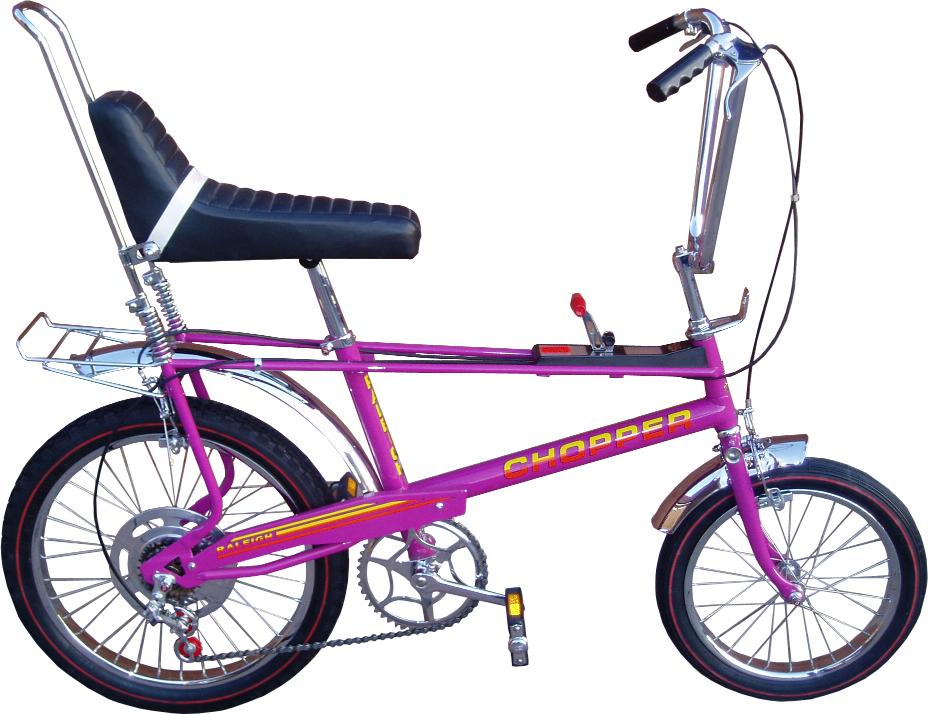 Vintage Purple Chopper Bicycle PNG image
