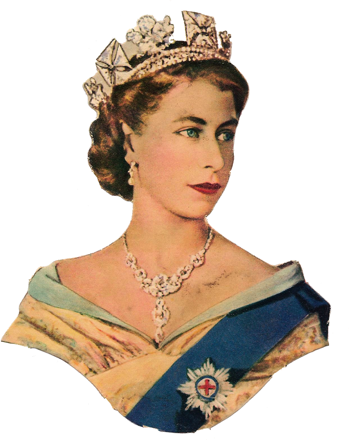 Vintage Queen Portrait PNG image