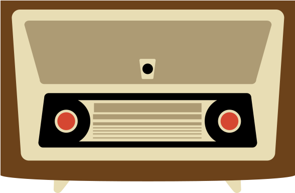 Vintage Radio Illustration PNG image