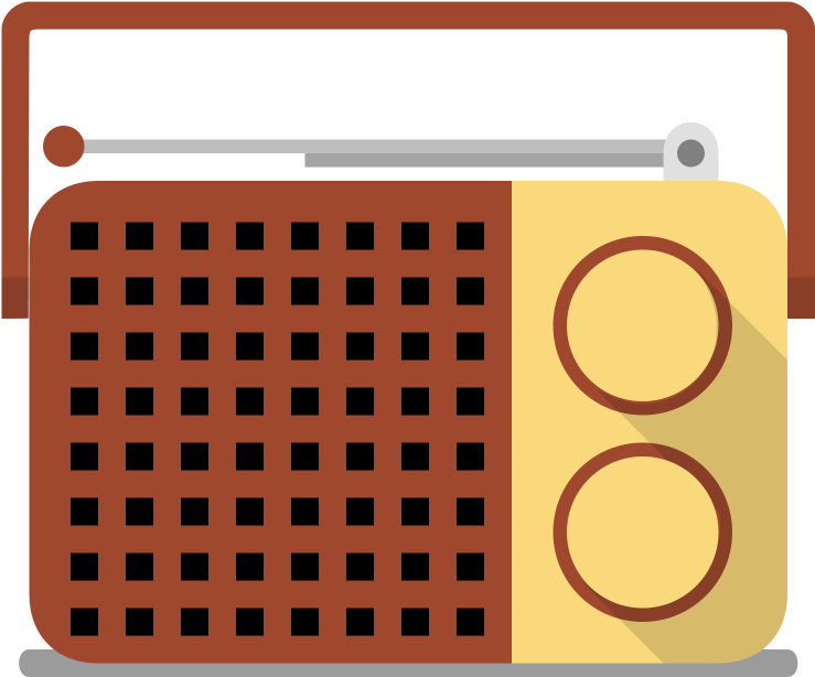 Vintage Radio Illustration PNG image