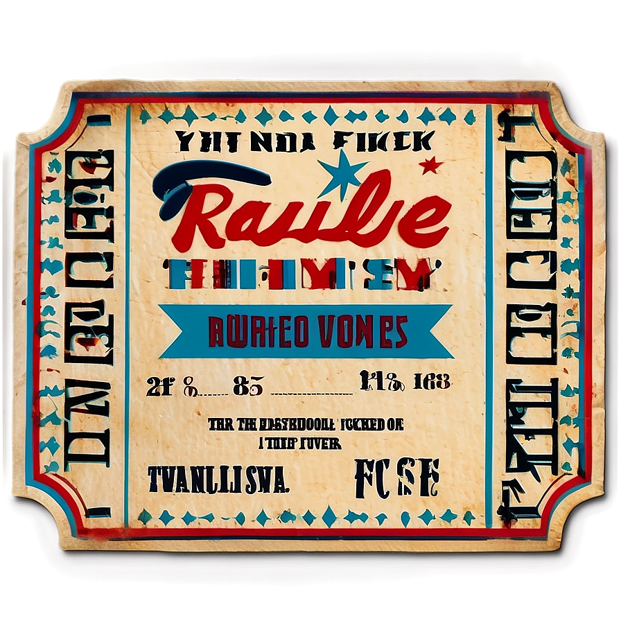 Vintage Raffle Ticket Png 87 PNG image