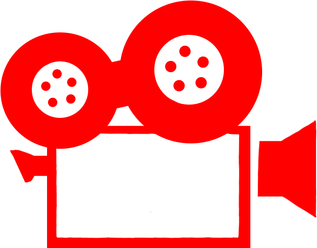 Vintage Red Movie Camera Icon PNG image