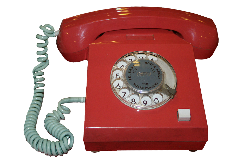 Vintage Red Rotary Phone.png PNG image