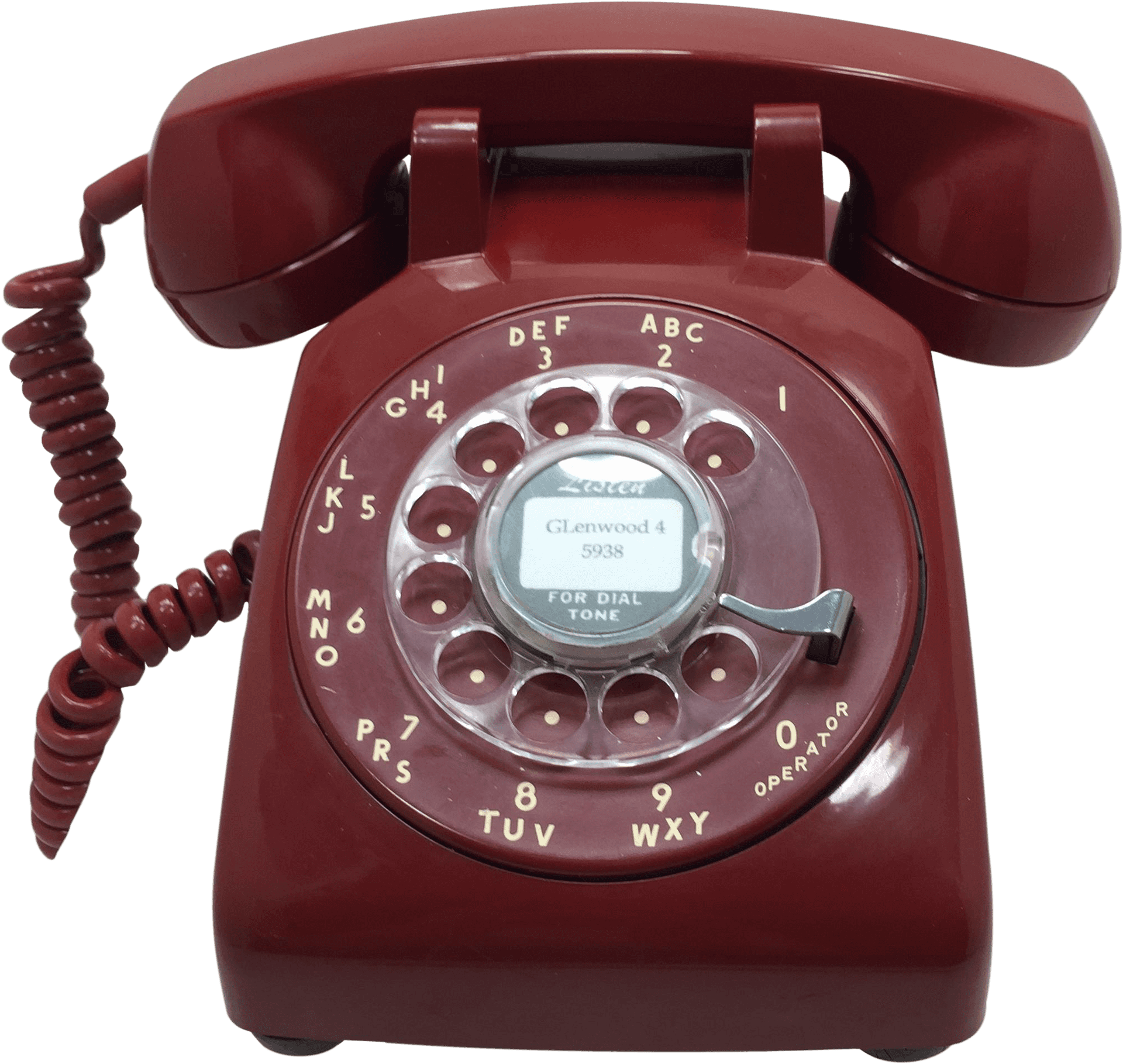 Vintage Red Rotary Telephone.png PNG image