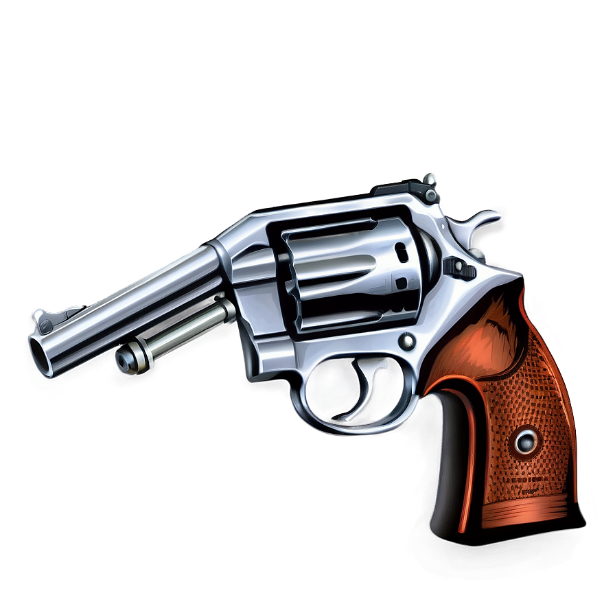 Vintage Revolver Illustration Png 05242024 PNG image