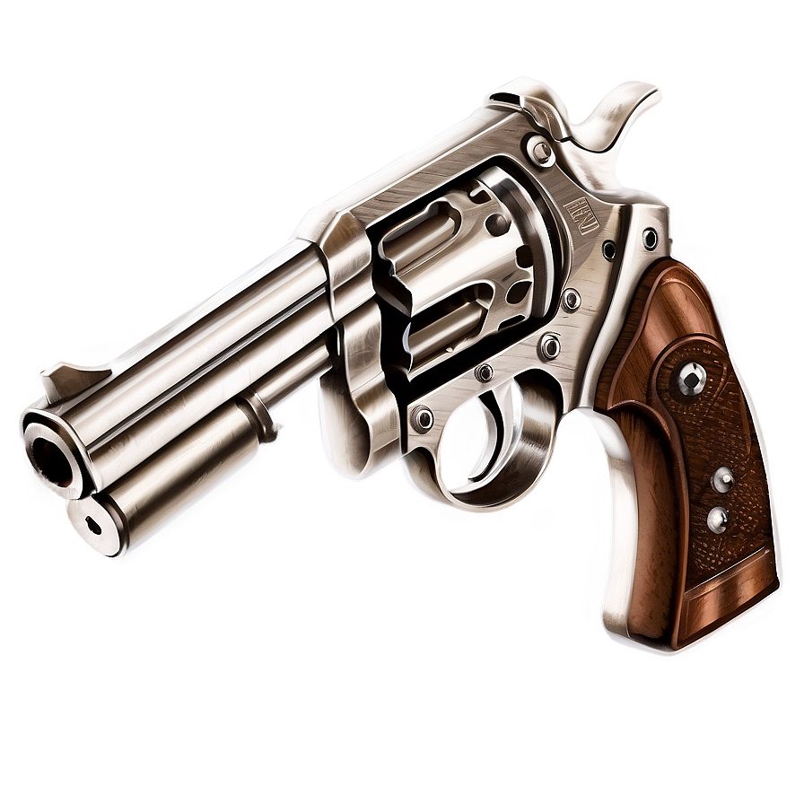 Vintage Revolver Illustration Png 05242024 PNG image