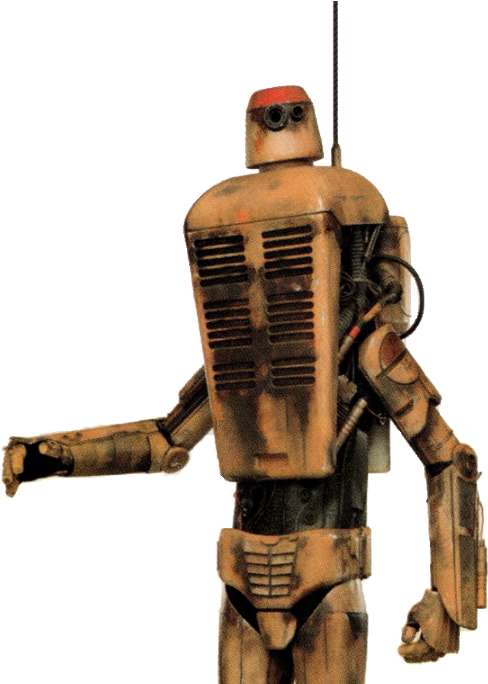 Vintage Robot Model Standing PNG image