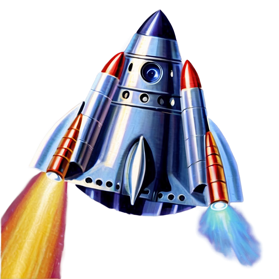 Vintage Rocketship Png Cwm49 PNG image