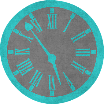 Vintage Roman Numerals Clock Texture PNG image