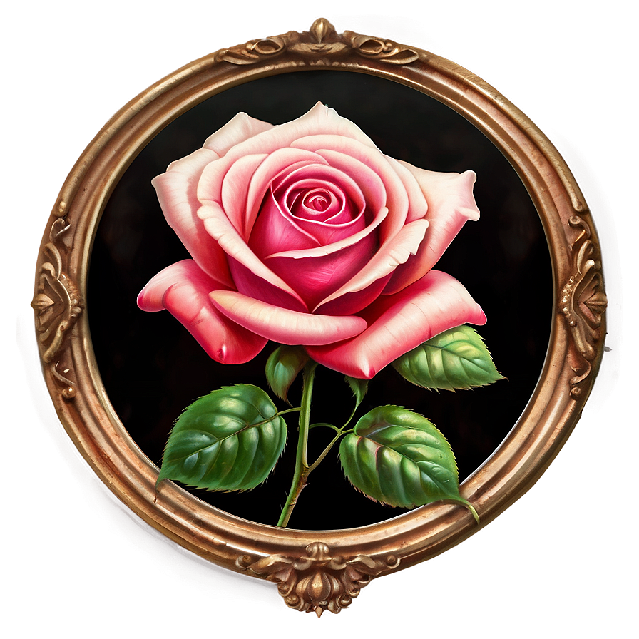 Vintage Rose Beauty Png 06292024 PNG image