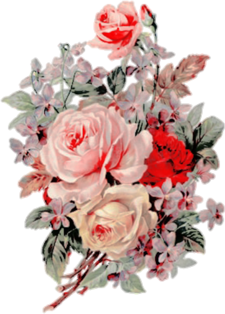 Vintage Rose Bouquet Graphic PNG image