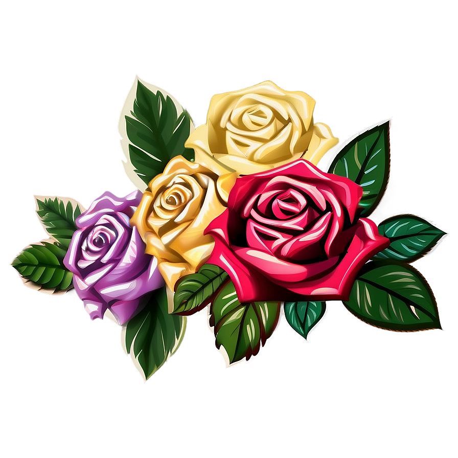 Vintage Rose Bouquet Png Wpi2 PNG image